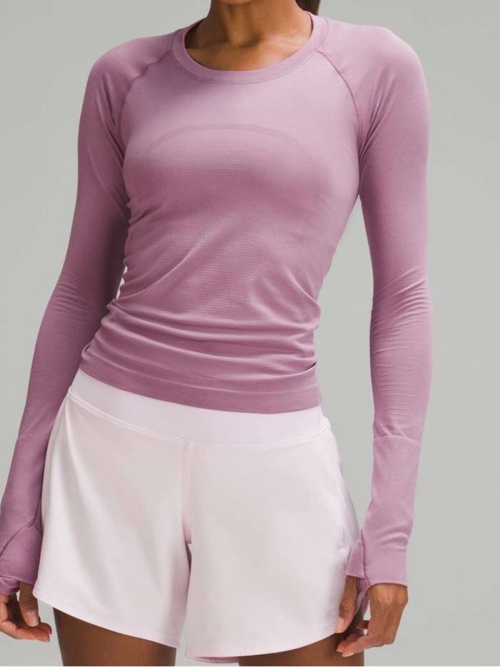 Swiftly Long-Sleeve Shirt Waist Length pink size 0